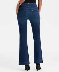 I.n.c. International Concepts Women's High-Rise Pull-On Flare-Leg Jeans, Macy's Exclusive