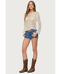 Edikted Women's Kalley Off Shoulder Crochet Top