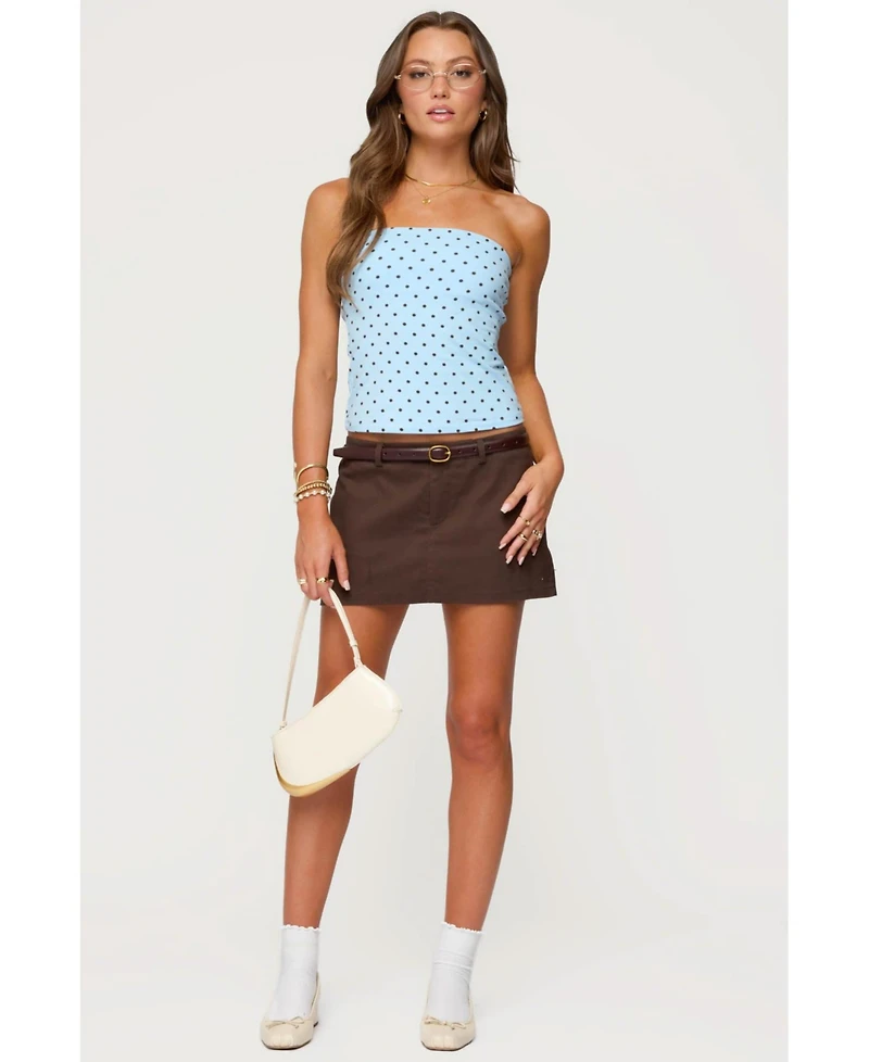 Edikted Women's Polka Dot Built In Bra Tube Top
