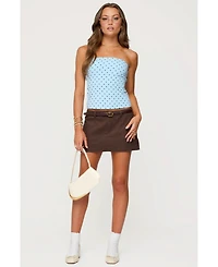 Edikted Women's Polka Dot Built In Bra Tube Top