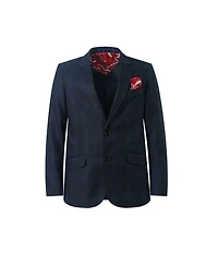 Elie Balleh Toddler Black Slim Fit Checkered Sports Coat Blazer