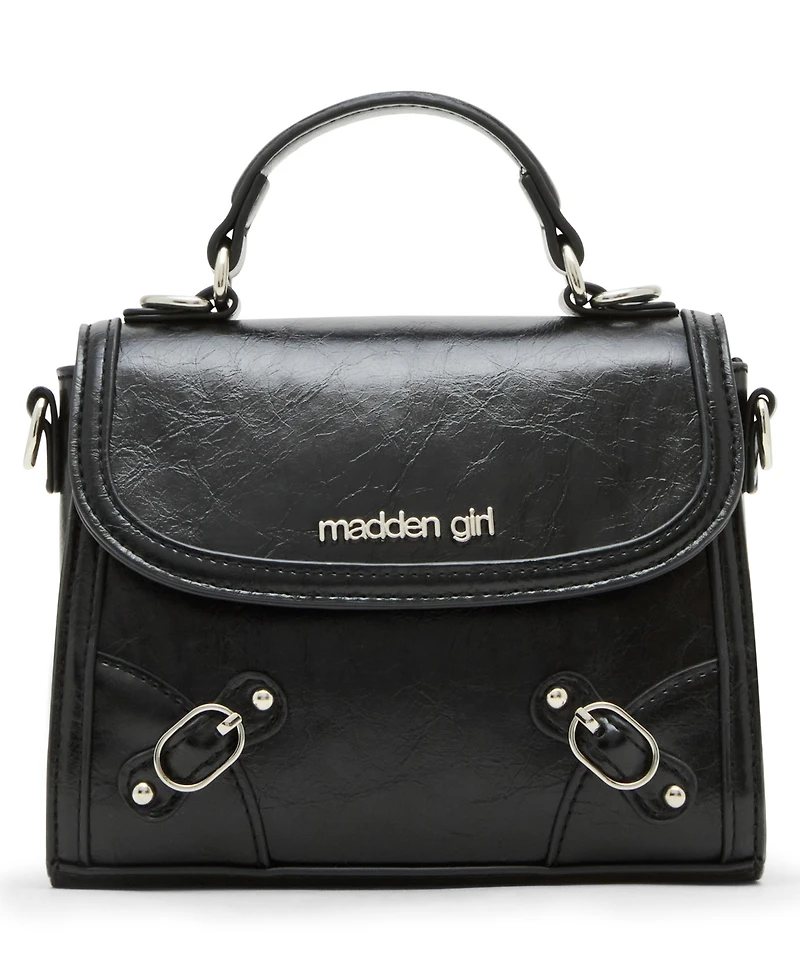 Madden Girl Lilithc Crinkle Top Handle Satchel Bag