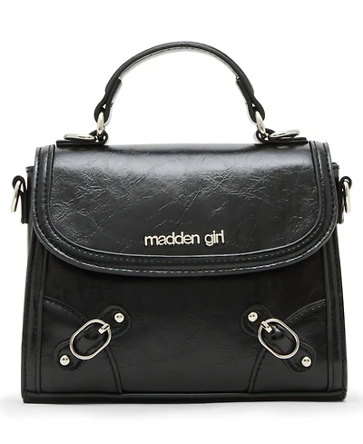 Madden Girl Lilithc Crinkle Top Handle Satchel Bag