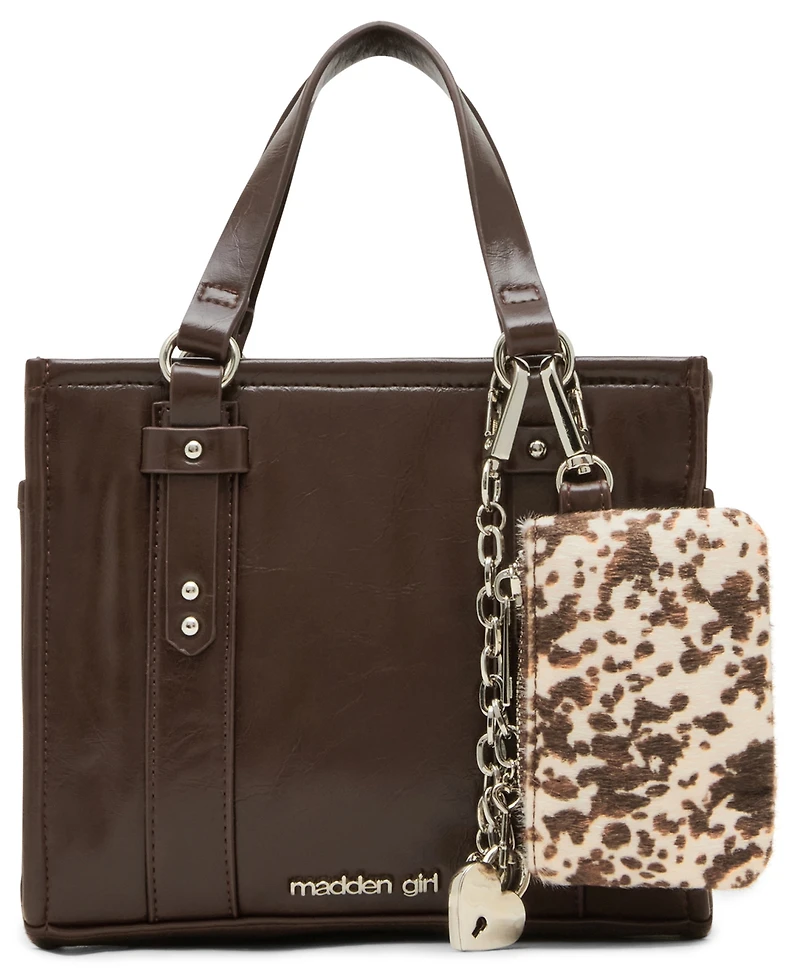 Madden Girl Kyrac Crinkle Zipper Tote Bag