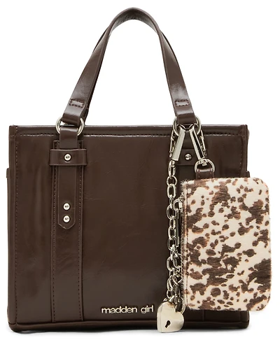 Madden Girl Kyrac Crinkle Zipper Tote Bag