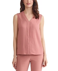 Kasper Women's Sleeveless V-Neck Top, Regular & Petite