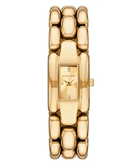 Michael Kors Women's Hally Two-Hand Gold-Tone Stainless Steel Watch, 21mm