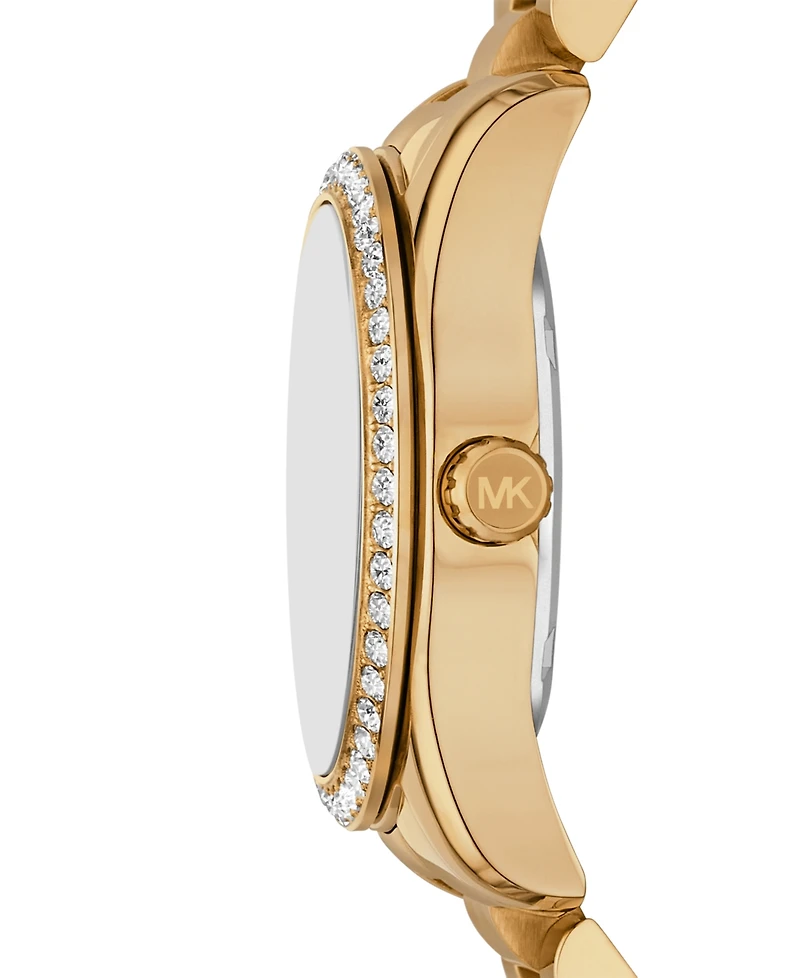 Michael Kors Women's Lexington Lux Multifunction Gold-Tone Stainless Steel Watch, 34mm