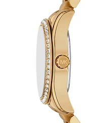 Michael Kors Women's Lexington Lux Multifunction Gold-Tone Stainless Steel Watch, 34mm