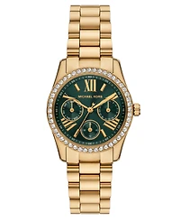 Michael Kors Women's Lexington Lux Multifunction Gold-Tone Stainless Steel Watch, 34mm