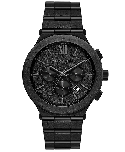 Michael Kors Men's Billie Chronograph Black Ip Stainless Steel Watch, 44mm