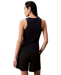 Calvin Klein Jeans Women's Smooth Cotton Rib Sweater Tank