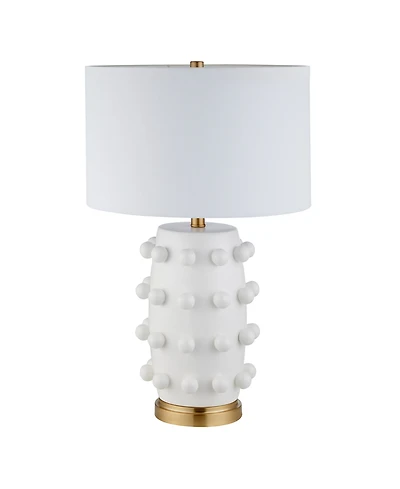Hudson & Canal Farrington 25.5" Ceramic Table Lamp with Fabric Shade