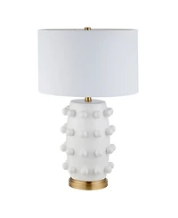 Hudson & Canal Farrington 25.5" Ceramic Table Lamp with Fabric Shade