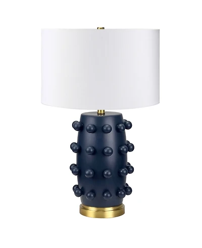 Hudson & Canal Farrington 25.5" Ceramic Table Lamp with Fabric Shade