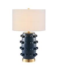 Hudson & Canal Farrington 25.5" Ceramic Table Lamp with Fabric Shade