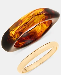I.n.c. International Concepts Tortoise Shell and Gold-Tone Bracelets, Set of 2, Macy's Exclusive