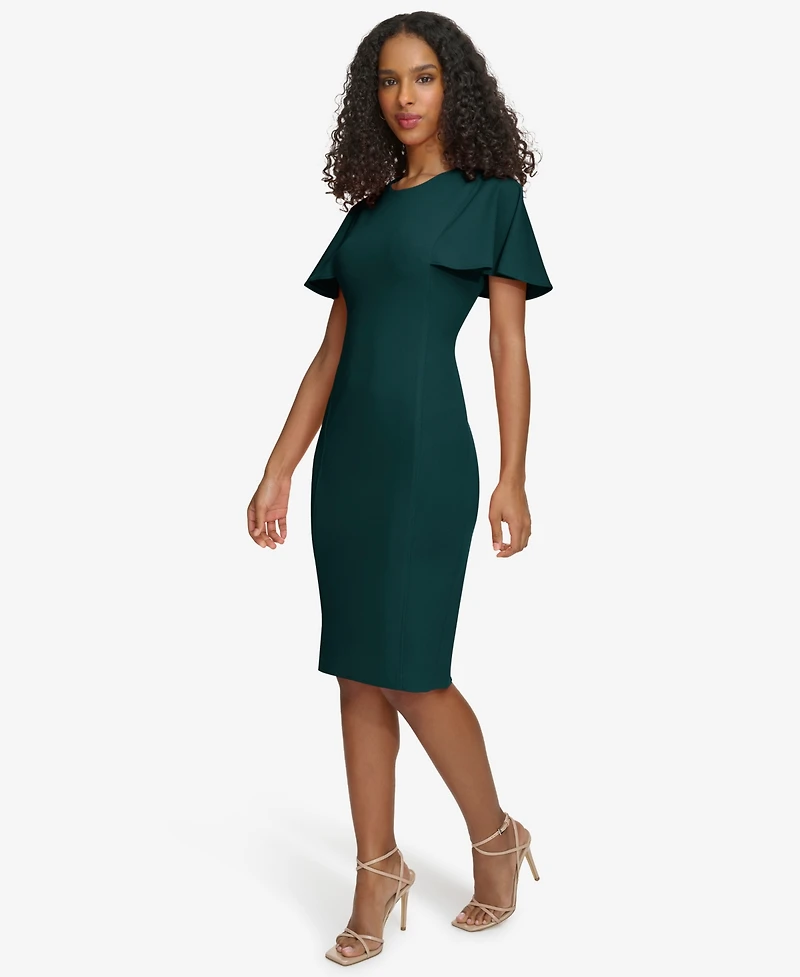 Calvin Klein Women's Scuba Crepe Sheath Dress
