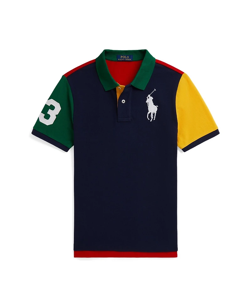 Polo Ralph Lauren Big Boys Pony Color Blocked Mesh Shirt
