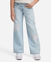 abercrombie kids Girls Low-Rise Embroidered Baggy Jeans