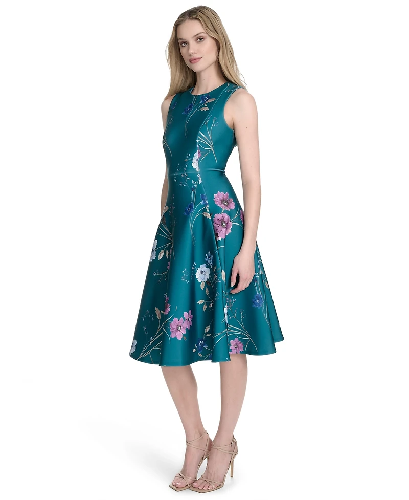 Calvin Klein Women's Sleeveless Scuba Midi Dress