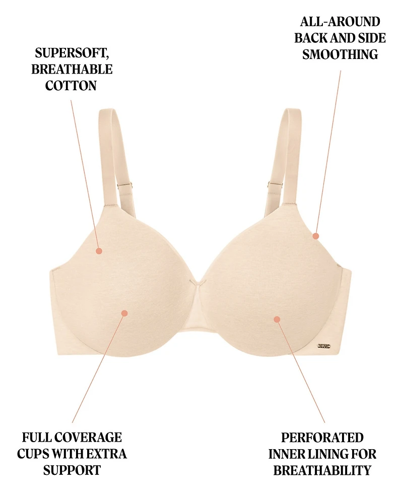 Bali Women's Cotton Collection Underwire T-Shirt Bra DF3421