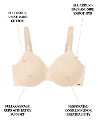 Bali Women's Cotton Collection Underwire T-Shirt Bra DF3421