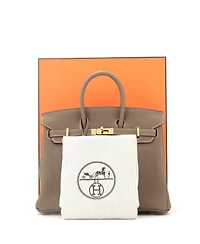 Pre-Owned Hermes Birkin 25 Handbag Grey Togo with Gold Hardware