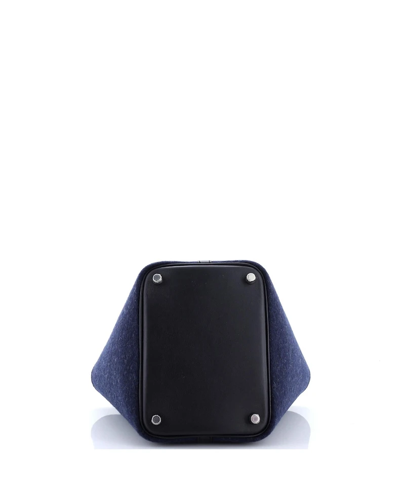 Pre-Owned Hermes Pm Picotin Lock Bag Felt with Leather