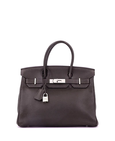 Pre-Owned Hermes Birkin 30 Handbag Clemence with Palladium Hardware