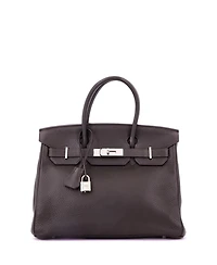 Pre-Owned Hermes Birkin 30 Handbag Clemence with Palladium Hardware