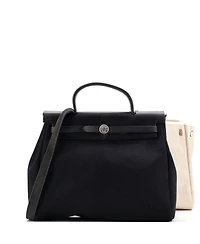 Pre-Owned Hermes Pm Herbag Toile and Leather