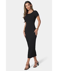 Bebe Women's Rib Maxi T-Shirt Dress