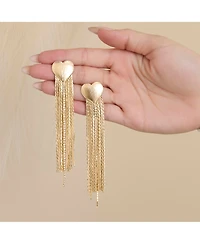 Jessica Simpson Gold Chain Tassel Earrings