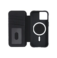 Case-Mate Wallet Folio MagSafe Case for Apple iPhone 15 / iPhone 14 / iPhone 13-Black
