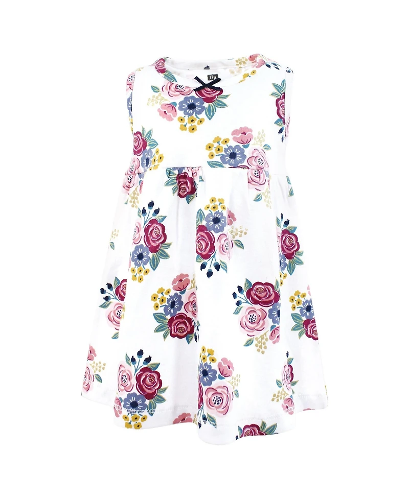 Hudson Baby Girls Cotton Dress and Cardigan Set