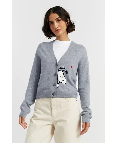 Chinti & Parker Women's Wool Cashmere Snoopy Peek Cardigan