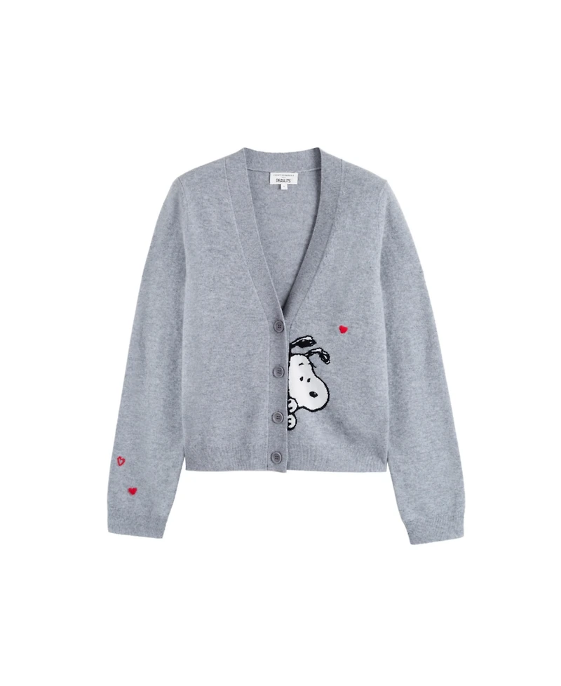 Chinti & Parker Women's Wool Cashmere Snoopy Peek Cardigan