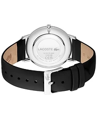 Lacoste Men's Crocorigin Black Leather Strap Watch, 40.5mm