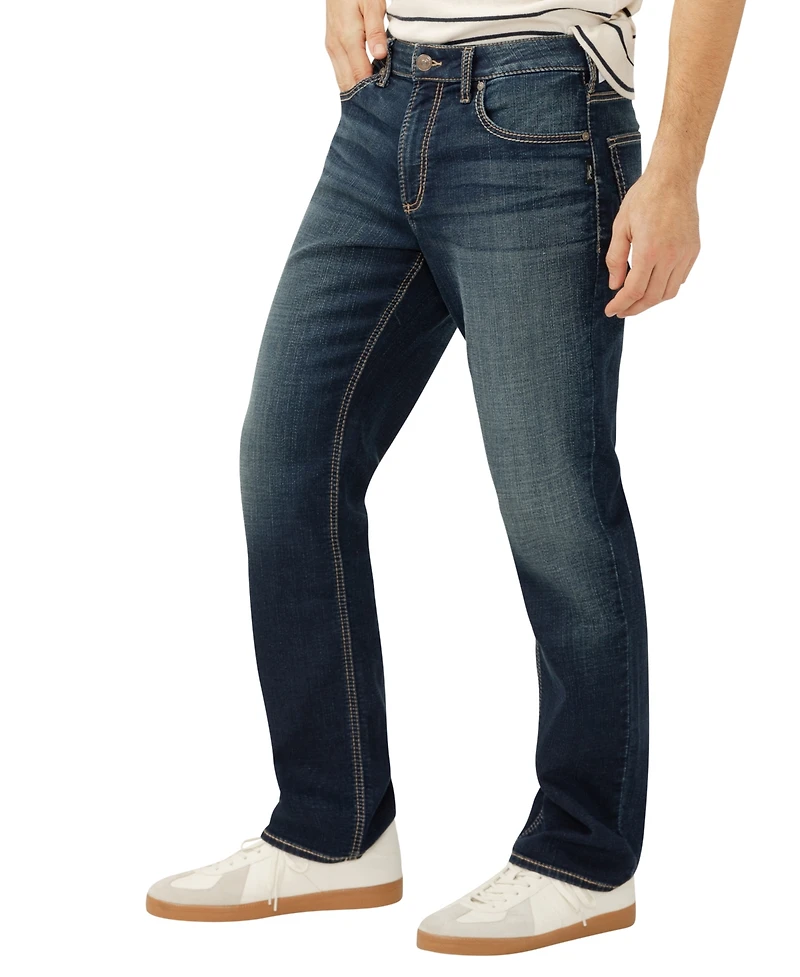 Silver Jeans Co. Men's Grayson Classic Fit Straight Leg Knit Flex