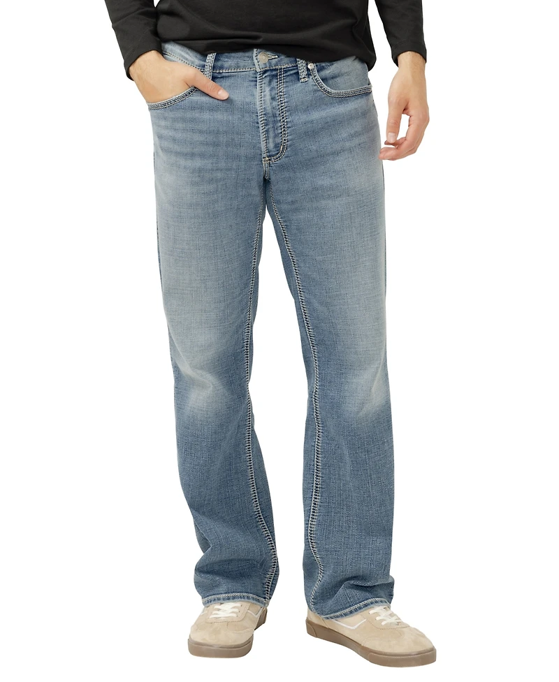 Silver Jeans Co. Men's Zac Relaxed Fit Straight Leg Knit Flex
