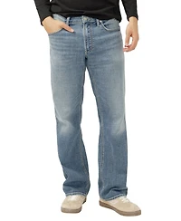 Silver Jeans Co. Men's Zac Relaxed Fit Straight Leg Knit Flex