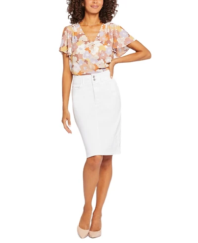 Nydj Petite High Waist Denim Skirt