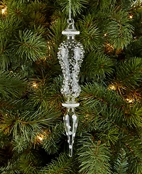 Holiday Lane Iced Delight Glass Finial Ornament, Macy's Exclusive