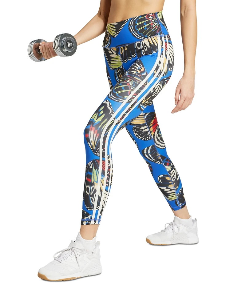 adidas Women's Farm Butterfly-Print 7/8 Leggings