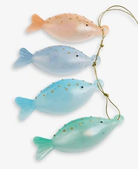 Holiday Lane Seaside Glass Fish Pendant Ornament, Macy's Exclusive