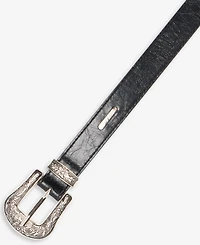 Steve Madden Western Shiny Distressed Belt