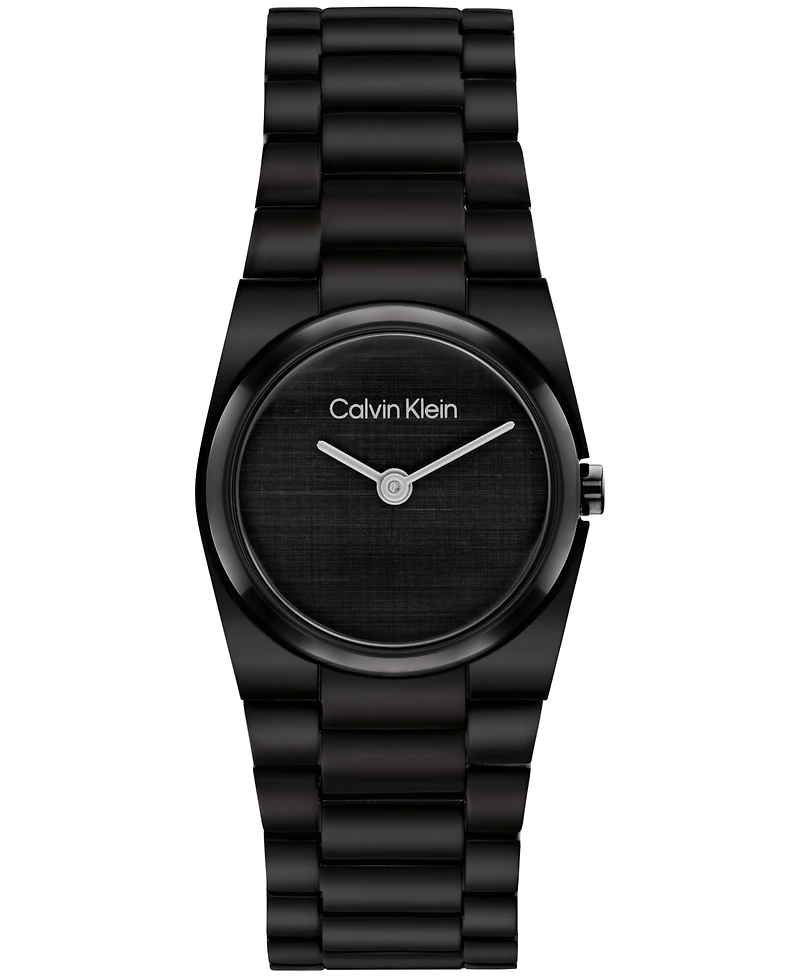 Calvin Klein Women's Ck Unite Black Ip Stainless Steel Bracelet Watch 26mm