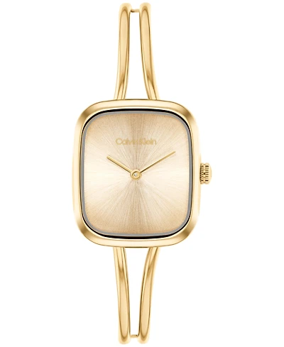 Calvin Klein Women's Ck Adore Gold Tone Stainless Steel Bangle Bracelet Watch 20.8mm