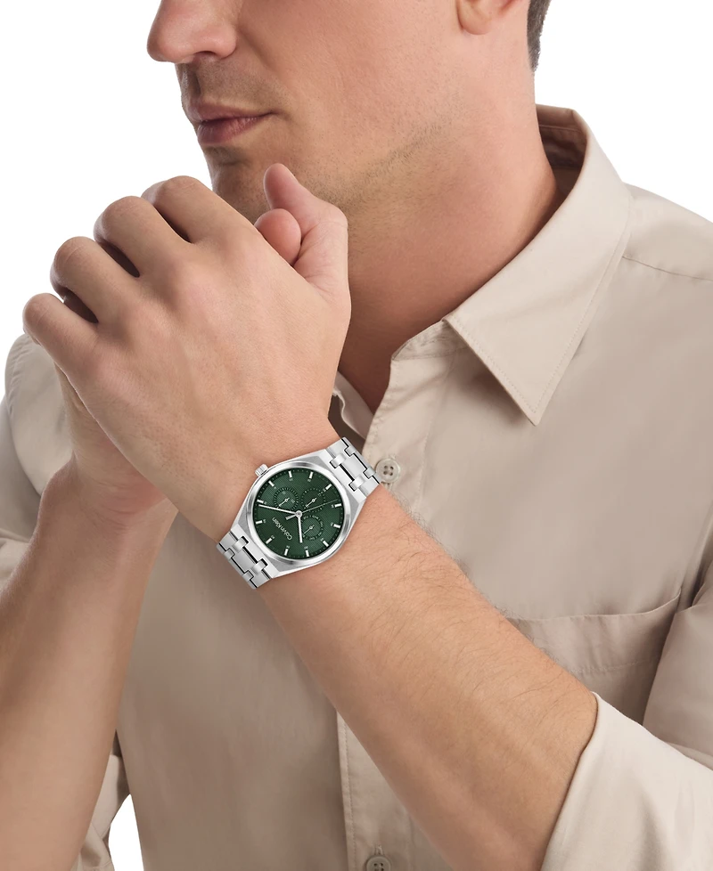 Calvin Klein Men's Ck Motion Silver Tone Stainless Steel Bracelet Watch 39mm